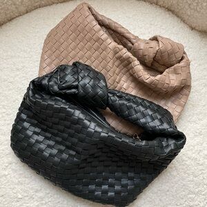 Mini woven knot bags